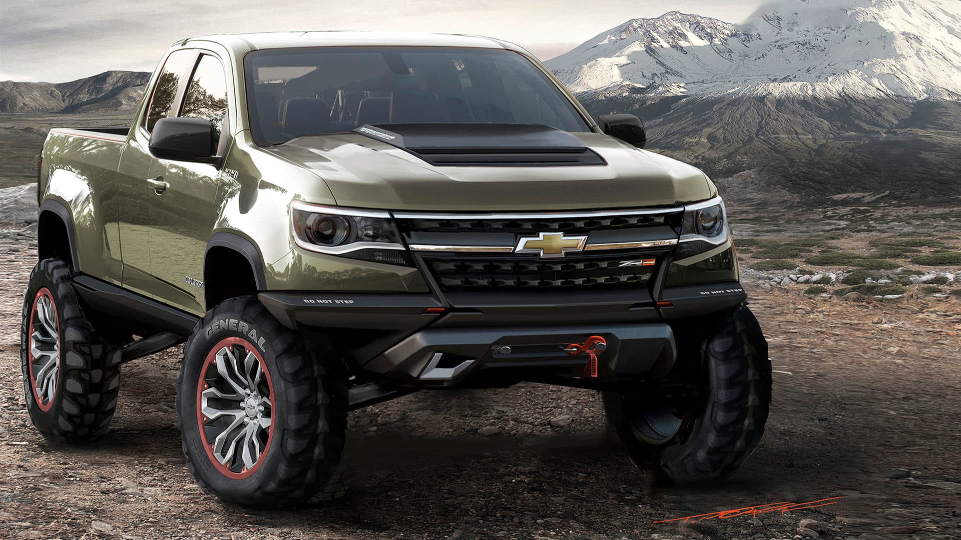 Concept render of Chevrolet Colorado ZR2
